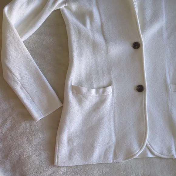 J. Crew Sweater Blazer Cream Ponte Knit Classic Stretch XS Professional - Picture 12 of 16